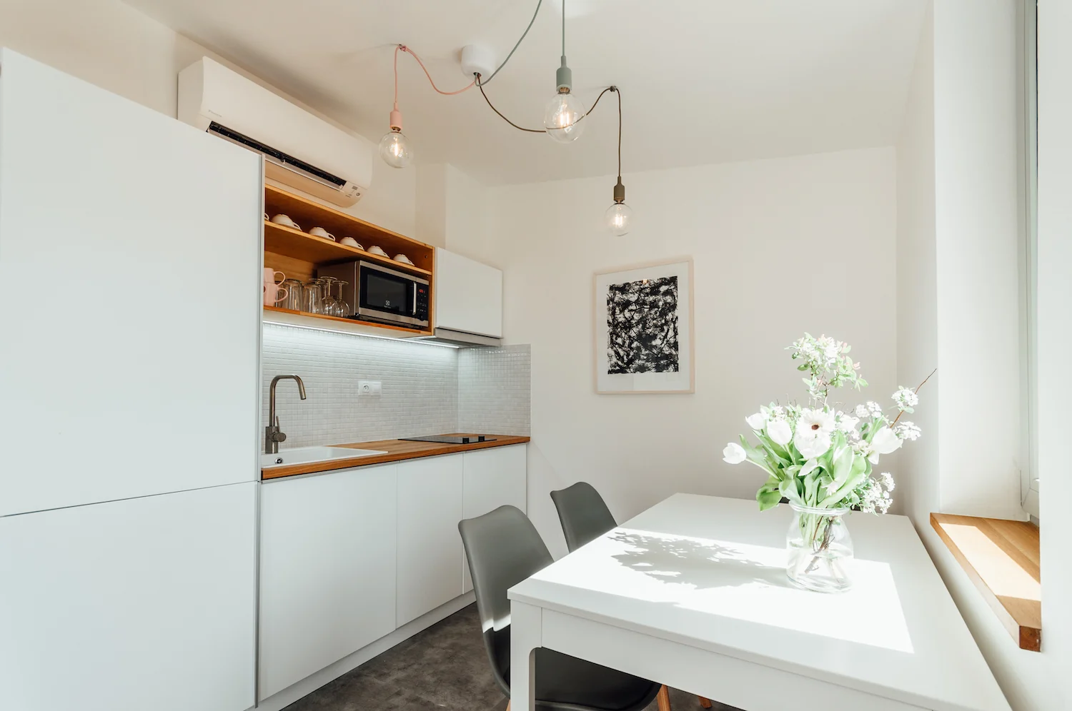 Apartmán 1 — interiér, terasa a výhledy